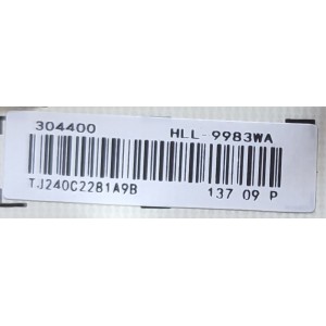 FUENTE DE PODER PARA TV HISENSE / NUMERO DE PARTE 304400 / RSAG7.820.9983/ROH / CQC13134095636 / HLL-9983WA / PANEL JHD550X3U52-T1L7\S0\FJ\GM\ROH / DISPLAY T550QVN10.2 / MODELOS 55U7H / 55U7G